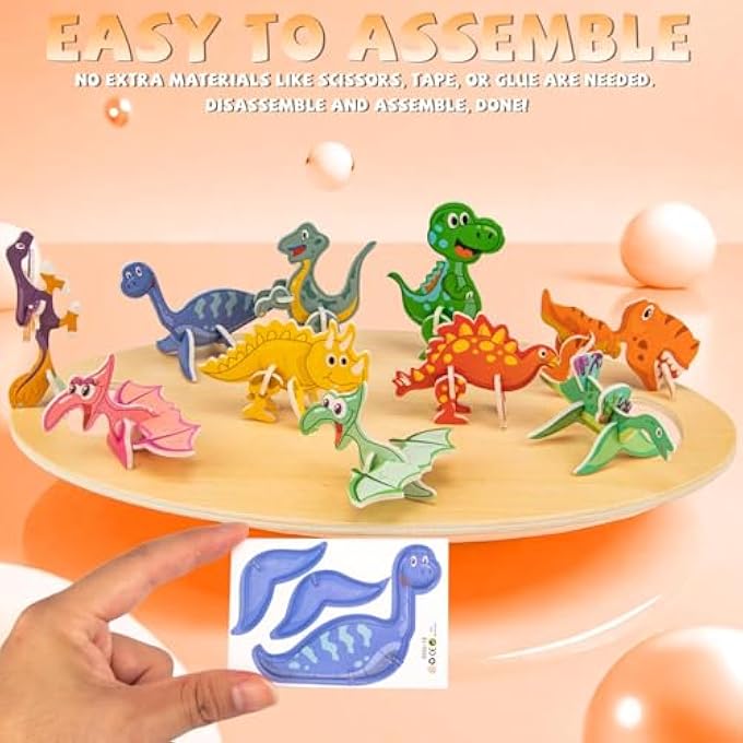 3D DINOSAUR PUZZLE FOR TEENS  25 PIECE EDUCATIONAL STEM TOY KIT, CREATIVE BRAIN TEASER & ART CRAFT SET, BIRTHDAY GIFT FOR TEENAGERS AND KIDS, FUN INTERACTIVE LEARNING ACTIVITY - Image 3